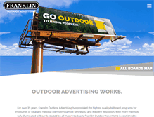 Tablet Screenshot of franklinoutdoor.com